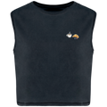 T-shirt crop sans manche Bio - Collection Café Croissant