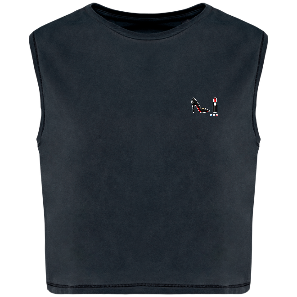 Crop Top Sans Manche Bio - Collection Rouge