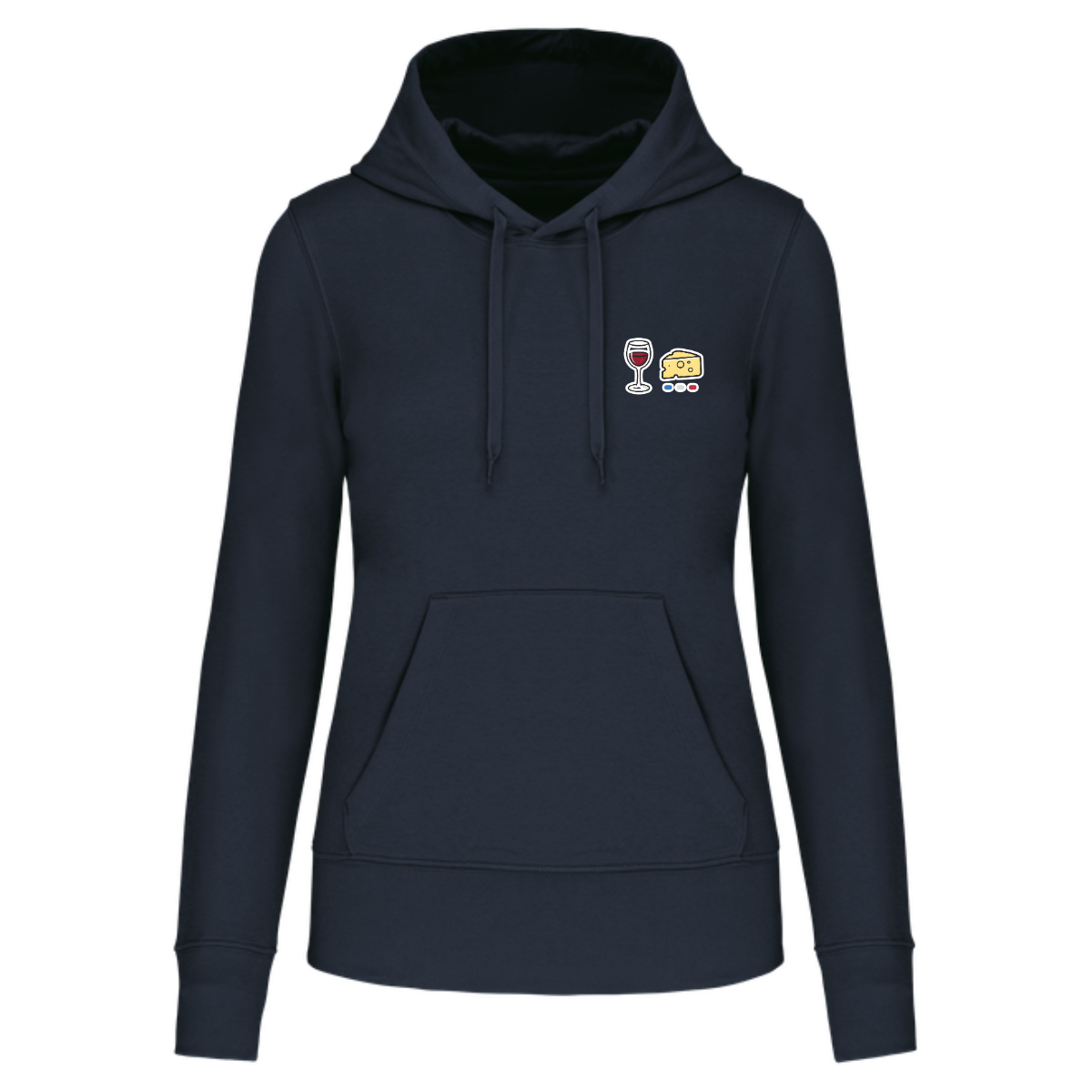 Sweat à capuche Femme - Collection Vin Fromage