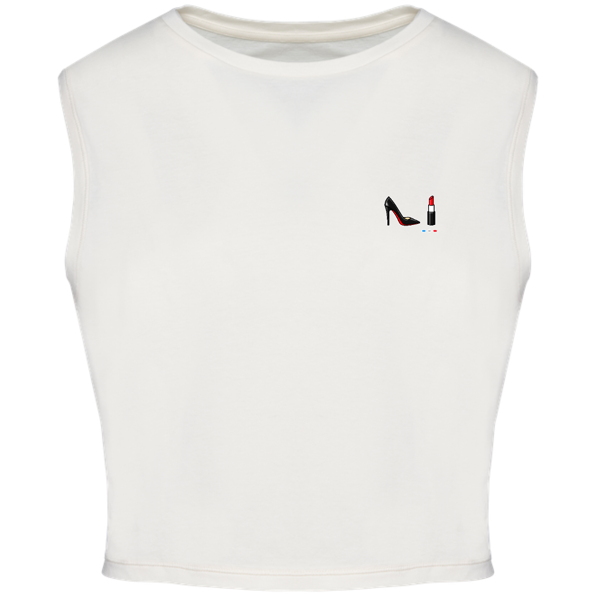 Crop Top Sans Manche Bio - Collection Rouge