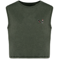 Crop Top Sans Manche Bio - Collection Rouge