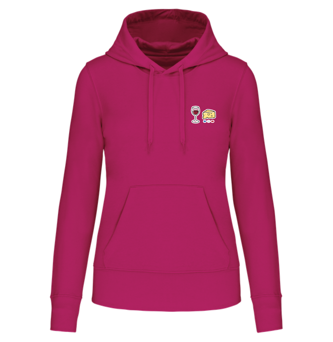 Sweat à capuche Femme - Collection Vin Fromage