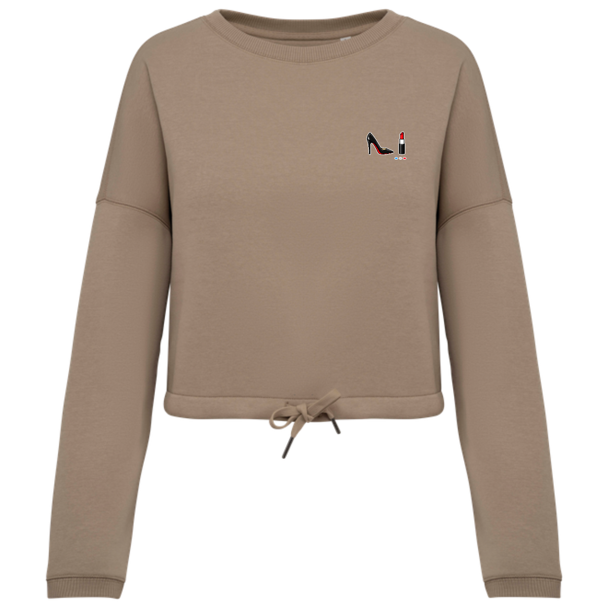 Sweat Crop Oversize Bio Femme - Collection Rouge