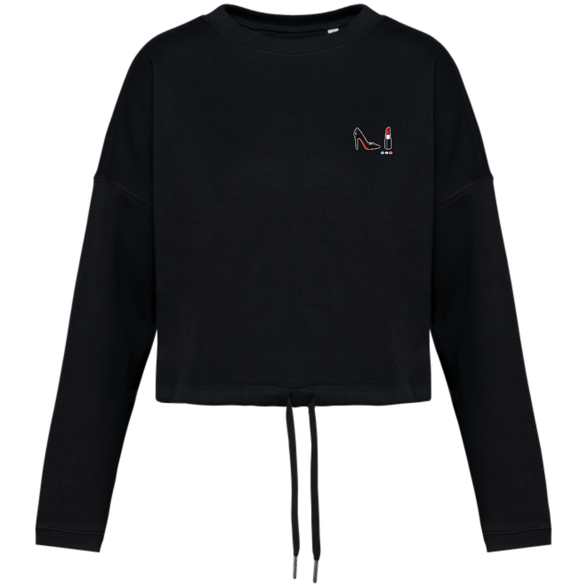 Sweat Crop Oversize Bio Femme - Collection Rouge