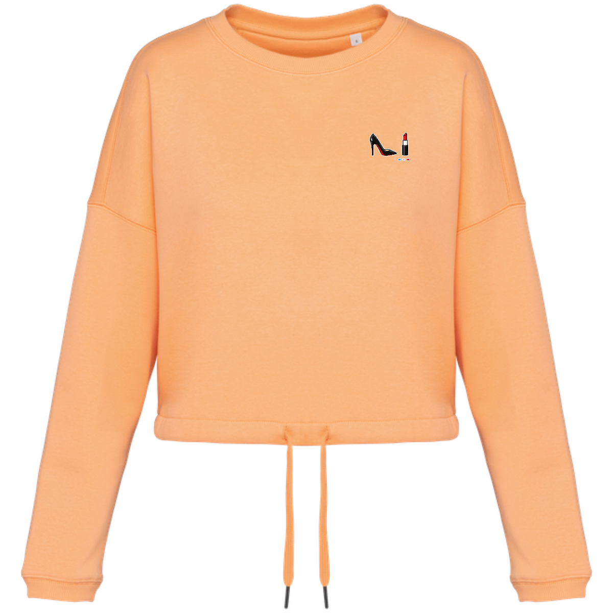 Sweat Crop Oversize Bio Femme - Collection Rouge