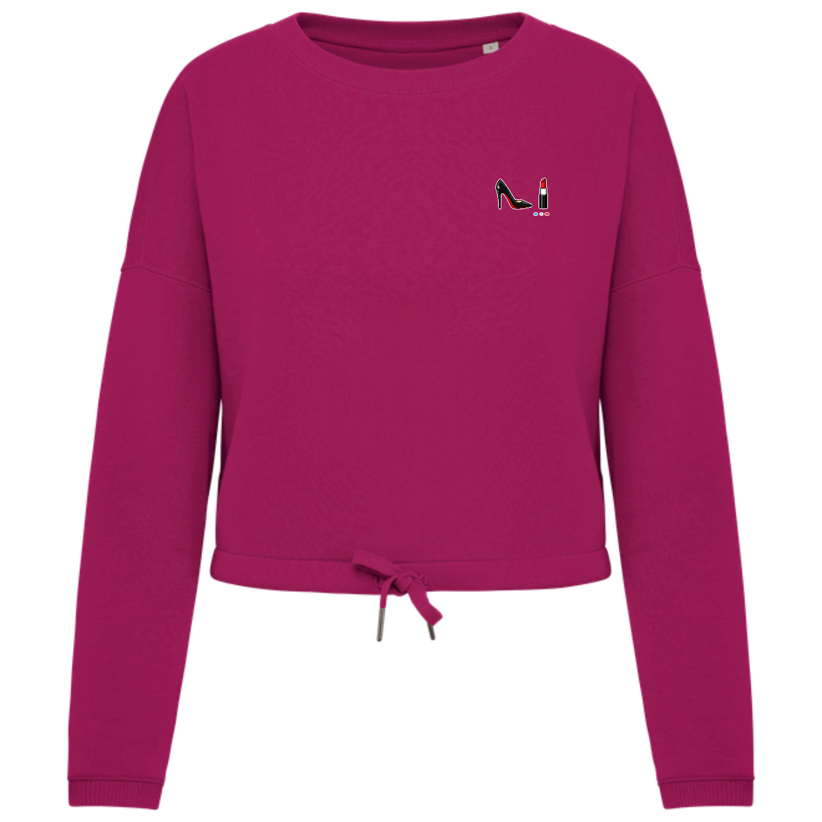 Sweat Crop Oversize Bio Femme - Collection Rouge