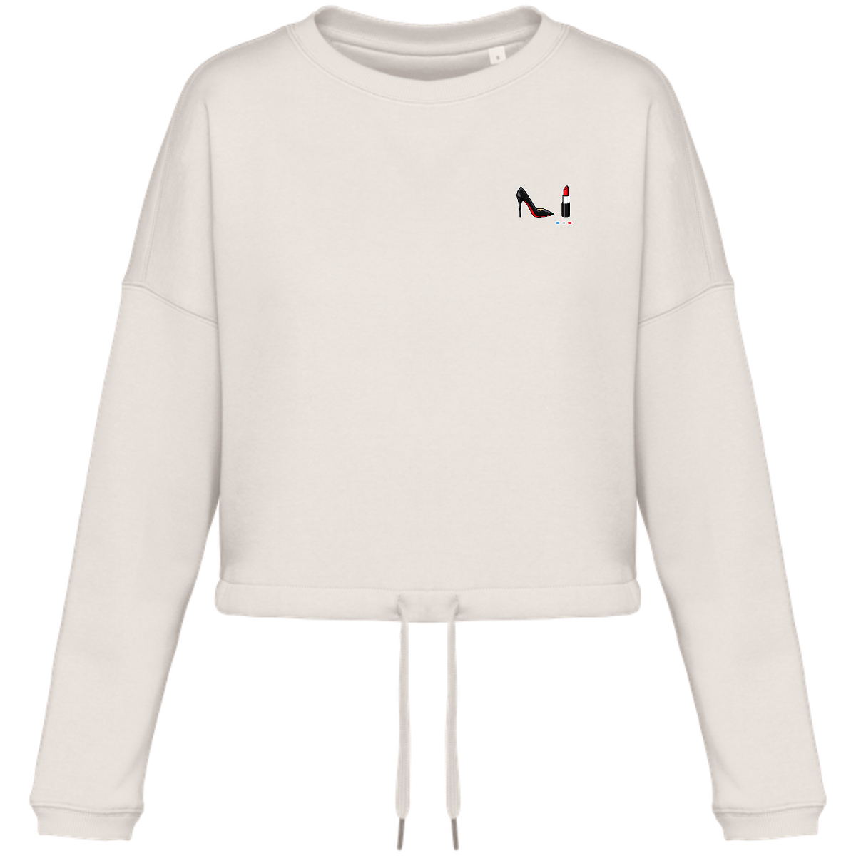 Sweat Crop Oversize Bio Femme - Collection Rouge