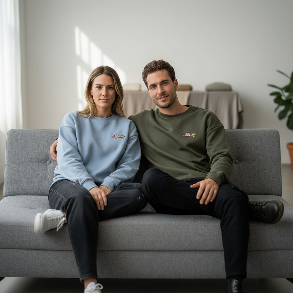 Couple sweat oversize unisexe - Collection Zéro - Jambon Beurre