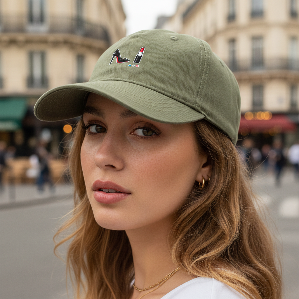 Femme casquette Khaki - Collection Rouge