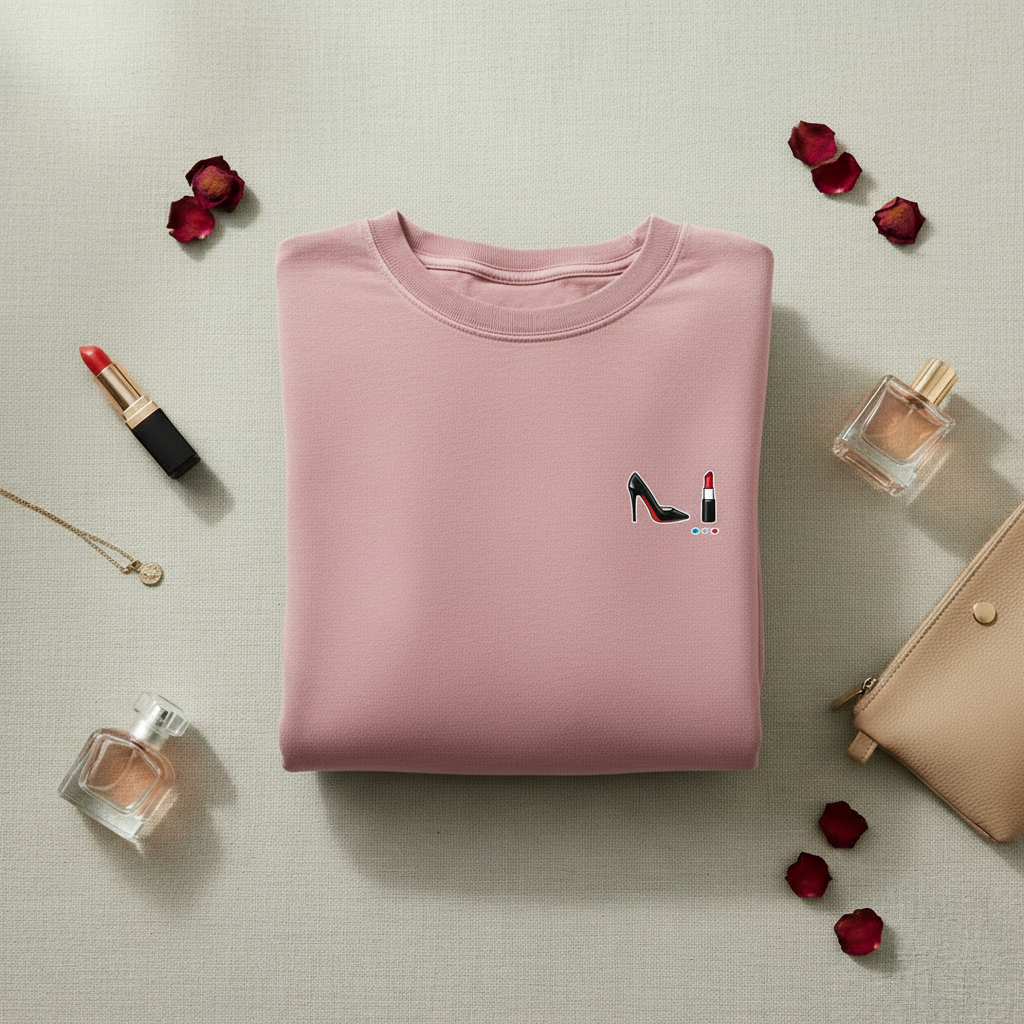 Flatlay Robe T-shirt Petal Rose
