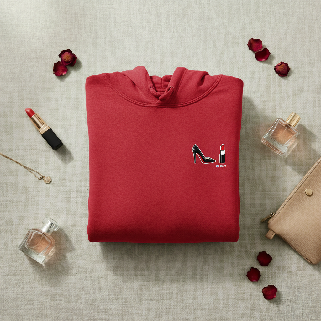 Flatlay Sweat Capuche Red