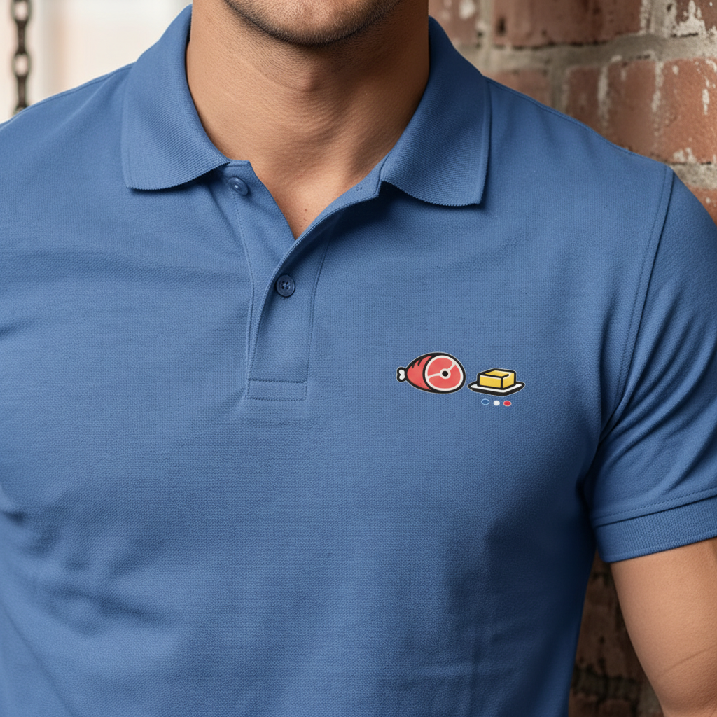 Gros plan logo - Polo Homme Collection Zéro - Jambon Beurre
