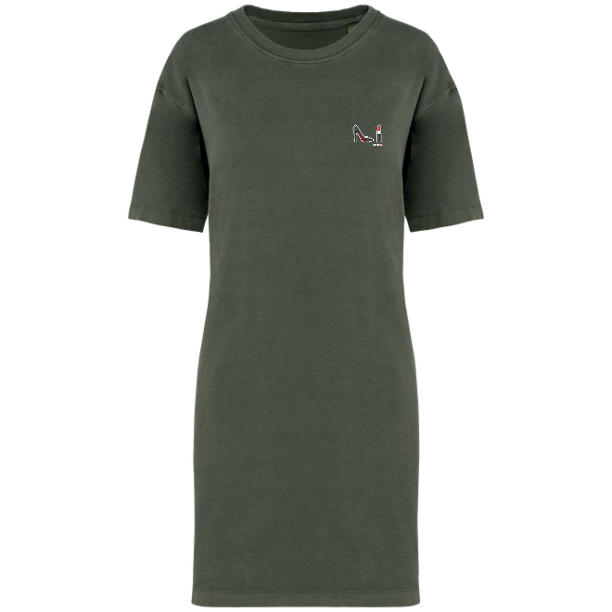 Robe T-shirt Bio Délavée Femme - Collection Rouge