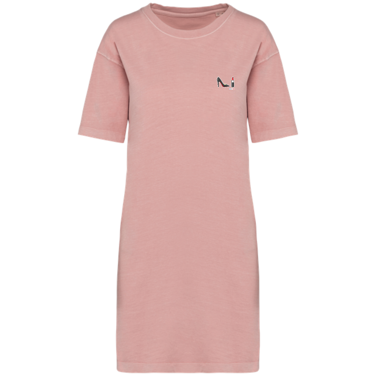 Robe T-shirt Bio Délavée Femme - Collection Rouge