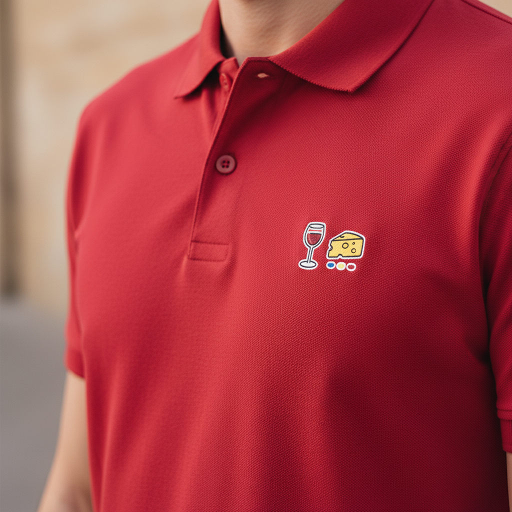 Polo homme focus logo imprimé